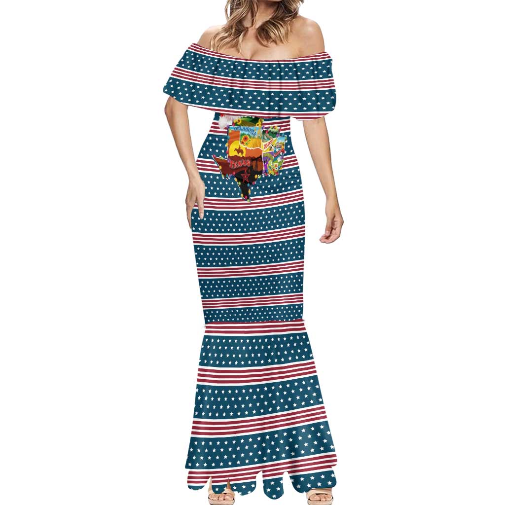 Texas Xmas Christmas Christmas Yall Christmas Mermaid Dress Xmas Holiday Patterns - Wonder Print Shop