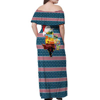 Texas Xmas Christmas Christmas Yall Christmas Off Shoulder Maxi Dress Xmas Holiday Patterns - Wonder Print Shop