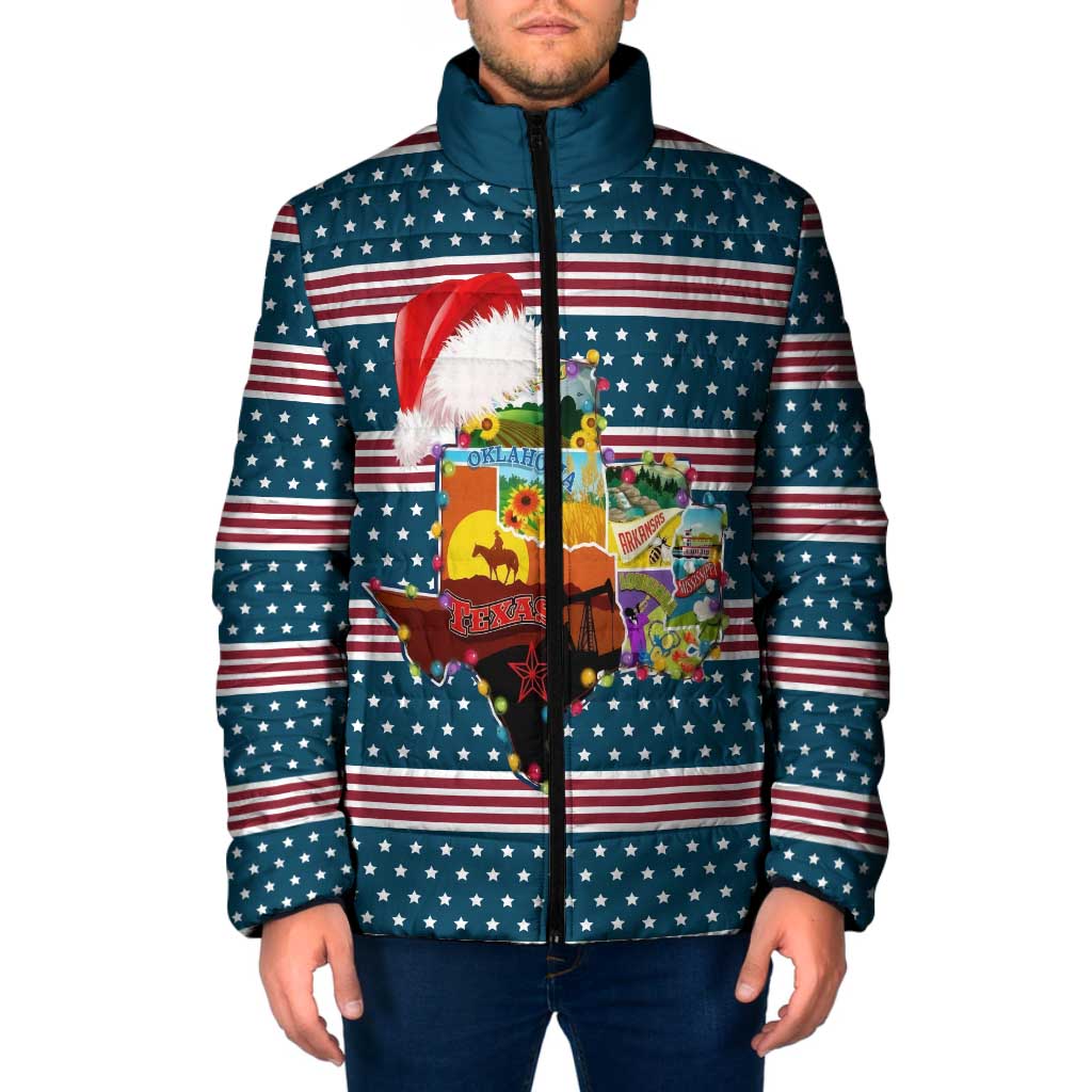 Texas Xmas Christmas Christmas Yall Christmas Padded Jacket Xmas Holiday Patterns - Wonder Print Shop