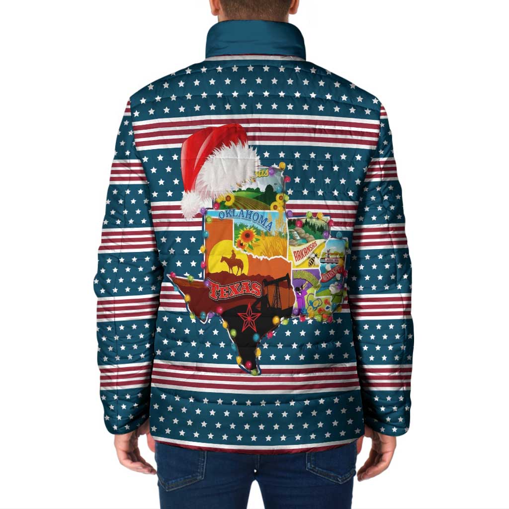 Texas Xmas Christmas Christmas Yall Christmas Padded Jacket Xmas Holiday Patterns - Wonder Print Shop