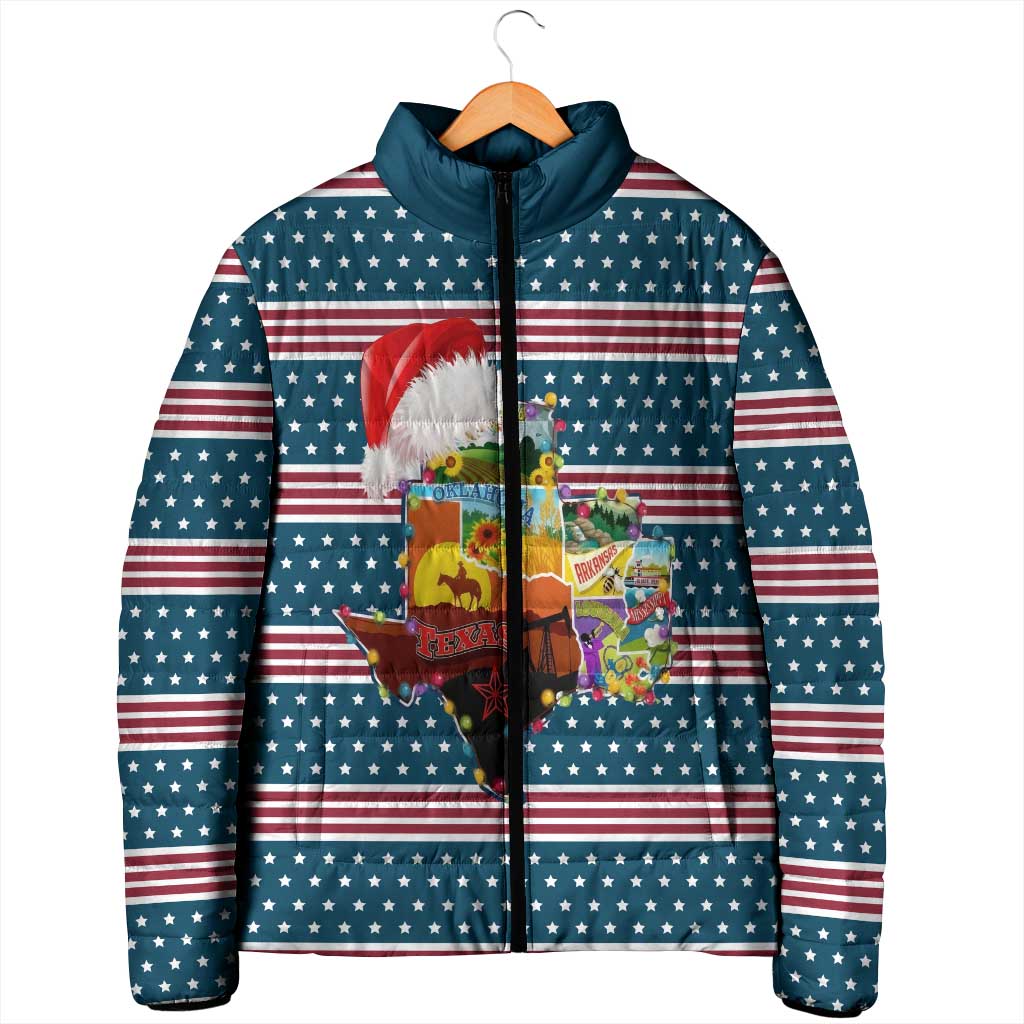 Texas Xmas Christmas Christmas Yall Christmas Padded Jacket Xmas Holiday Patterns - Wonder Print Shop