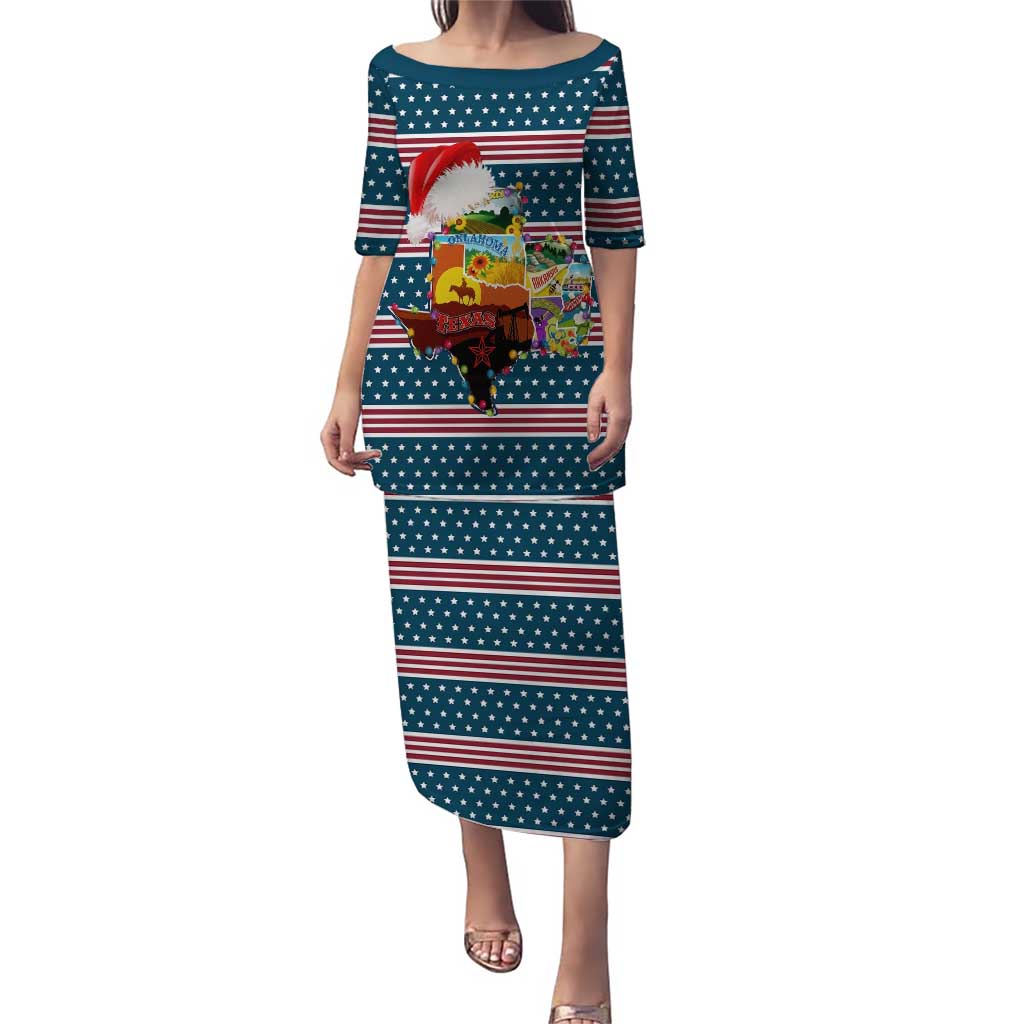 Texas Xmas Christmas Christmas Yall Christmas Puletasi Xmas Holiday Patterns - Wonder Print Shop