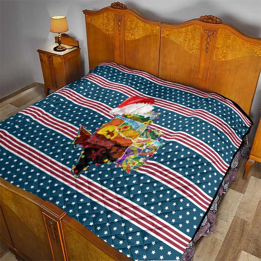 Texas Xmas Christmas Christmas Yall Christmas Quilt Xmas Holiday Patterns - Wonder Print Shop