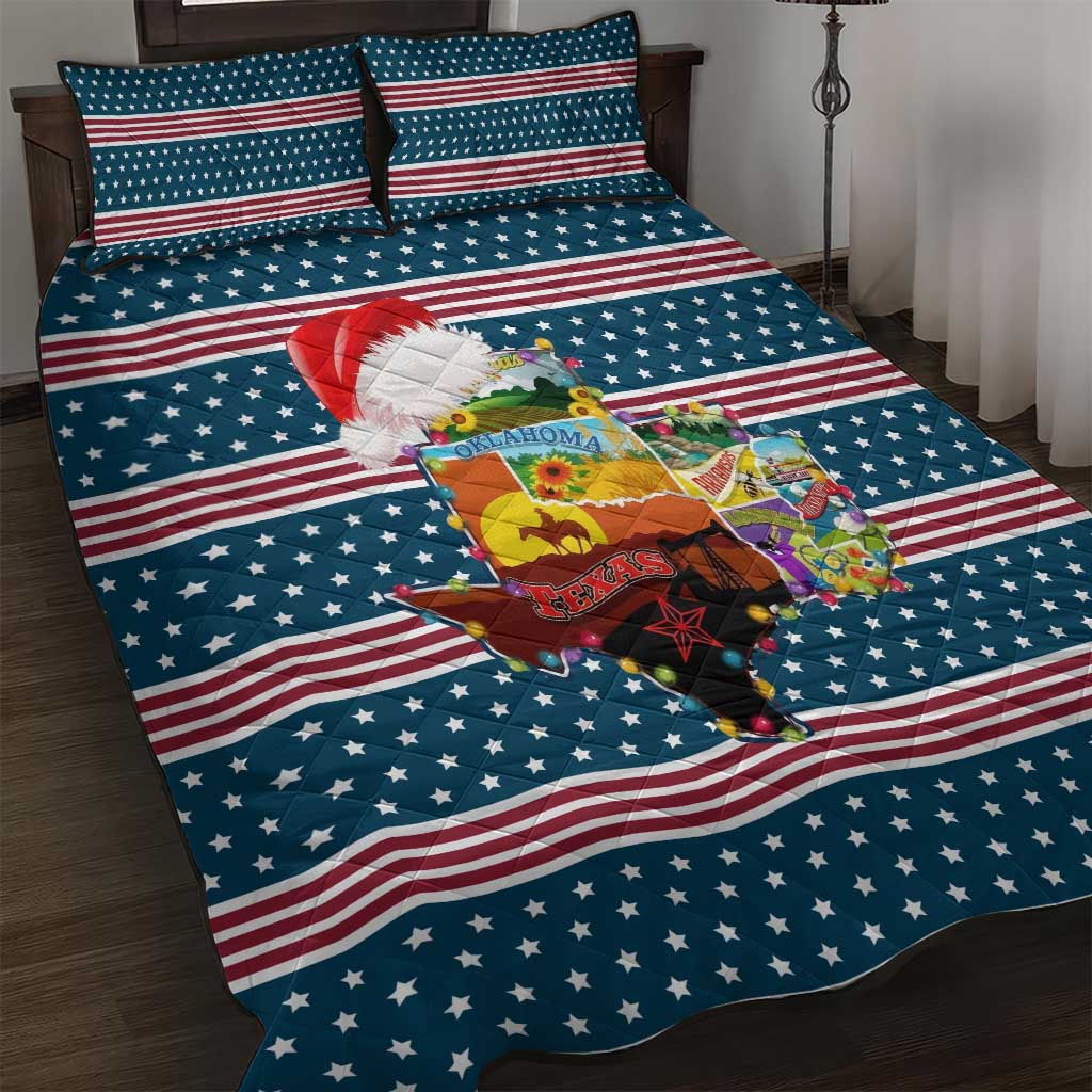 Texas Xmas Christmas Christmas Yall Christmas Quilt Bed Set Xmas Holiday Patterns - Wonder Print Shop