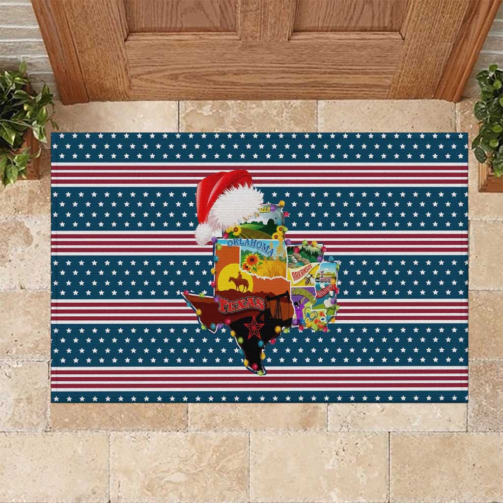 Texas Xmas Christmas Christmas Yall Christmas Rubber Doormat Xmas Holiday Patterns - Wonder Print Shop