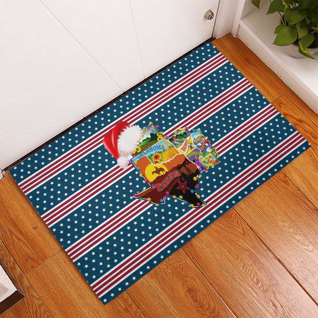 Texas Xmas Christmas Christmas Yall Christmas Rubber Doormat Xmas Holiday Patterns - Wonder Print Shop