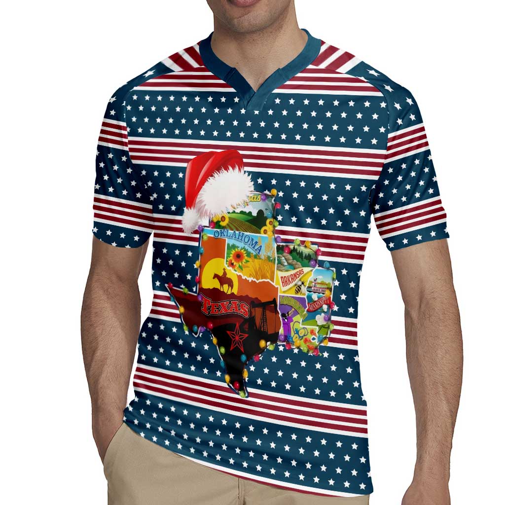Texas Xmas Christmas Christmas Yall Christmas Rugby Jersey Xmas Holiday Patterns - Wonder Print Shop