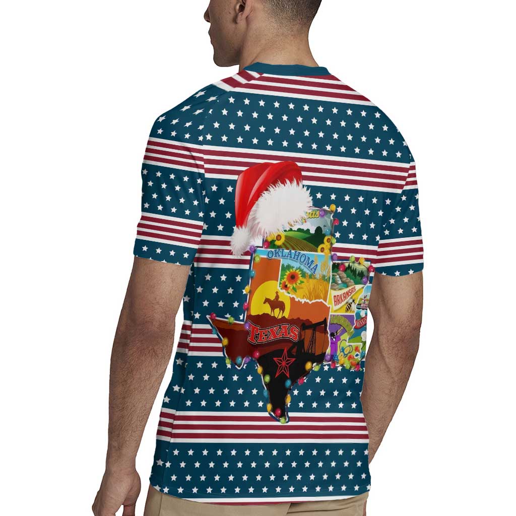 Texas Xmas Christmas Christmas Yall Christmas Rugby Jersey Xmas Holiday Patterns - Wonder Print Shop