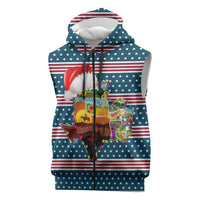 Texas Xmas Christmas Christmas Yall Christmas Sleeveless Zip Hoodie Xmas Holiday Patterns - Wonder Print Shop