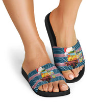 Texas Xmas Christmas Christmas Yall Christmas Slide Sandals Xmas Holiday Patterns - Wonder Print Shop