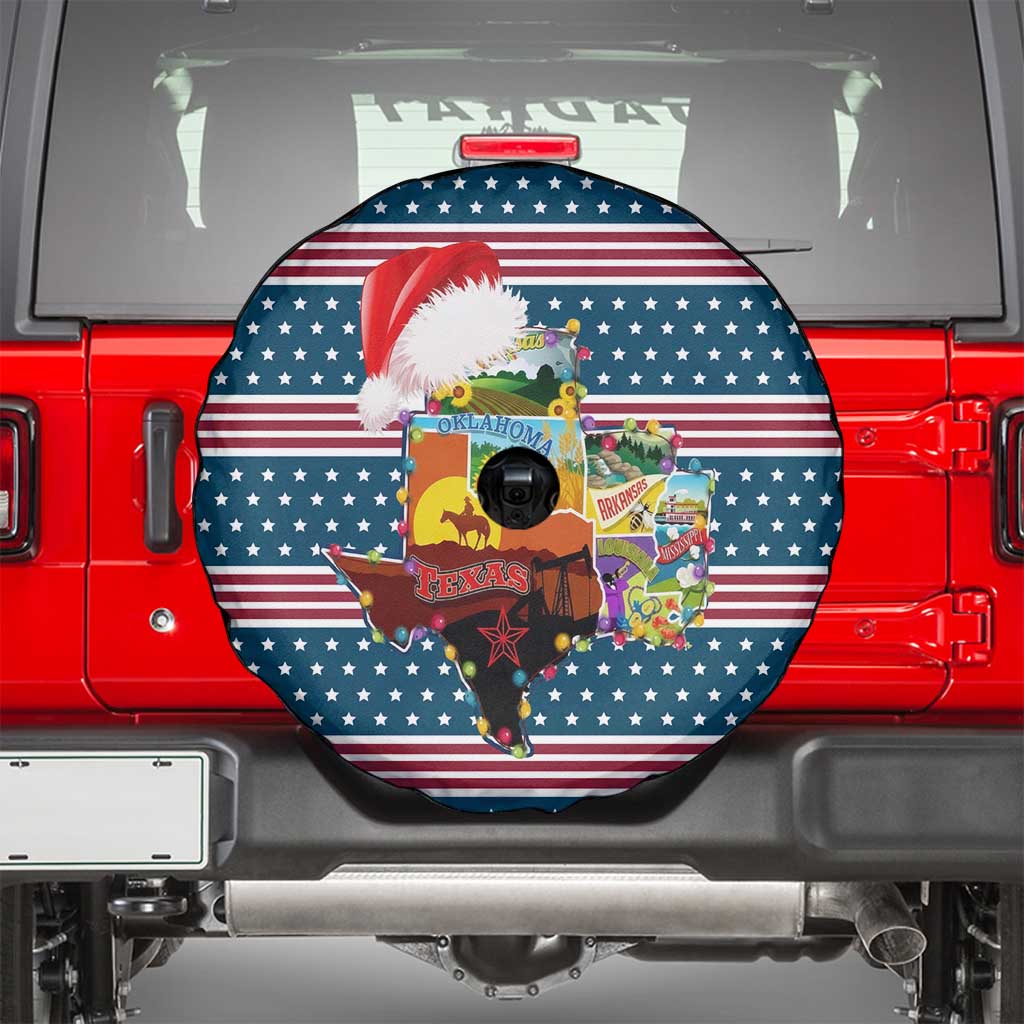 Texas Xmas Christmas Christmas Yall Christmas Spare Tire Cover Xmas Holiday Patterns - Wonder Print Shop