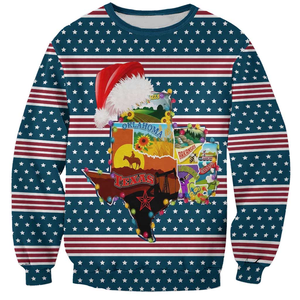 Texas Xmas Christmas Christmas Yall Christmas Sweatshirt Xmas Holiday Patterns - Wonder Print Shop