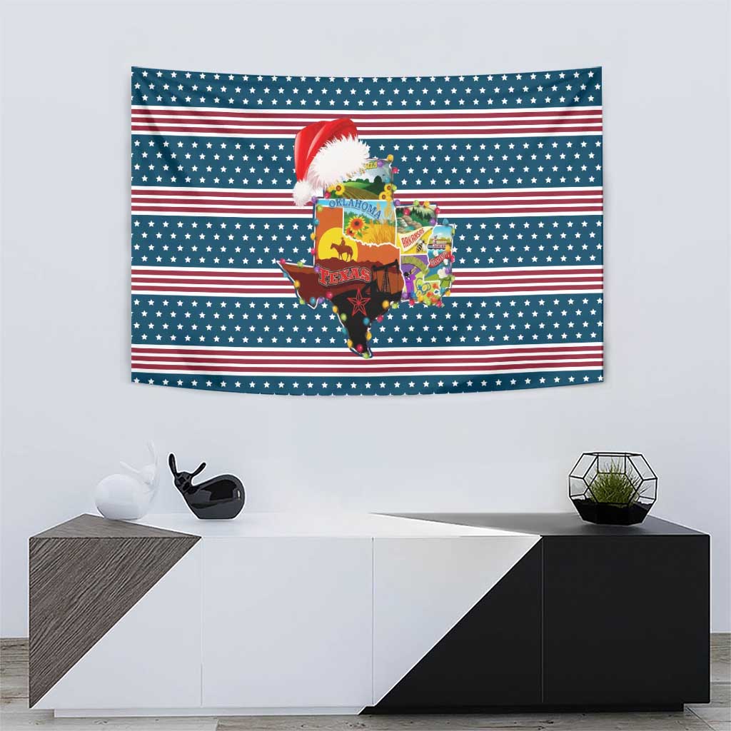 Texas Xmas Christmas Christmas Yall Christmas Tapestry Xmas Holiday Patterns - Wonder Print Shop