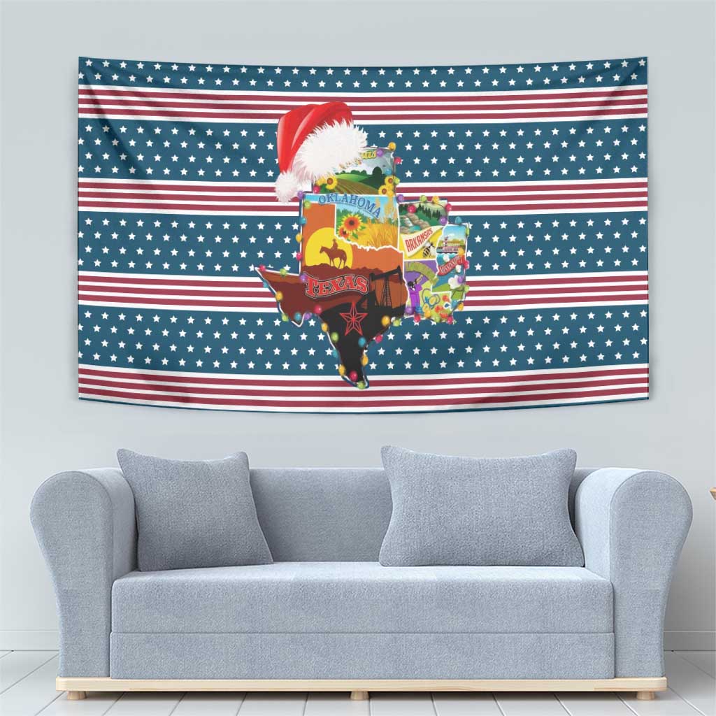 Texas Xmas Christmas Christmas Yall Christmas Tapestry Xmas Holiday Patterns - Wonder Print Shop