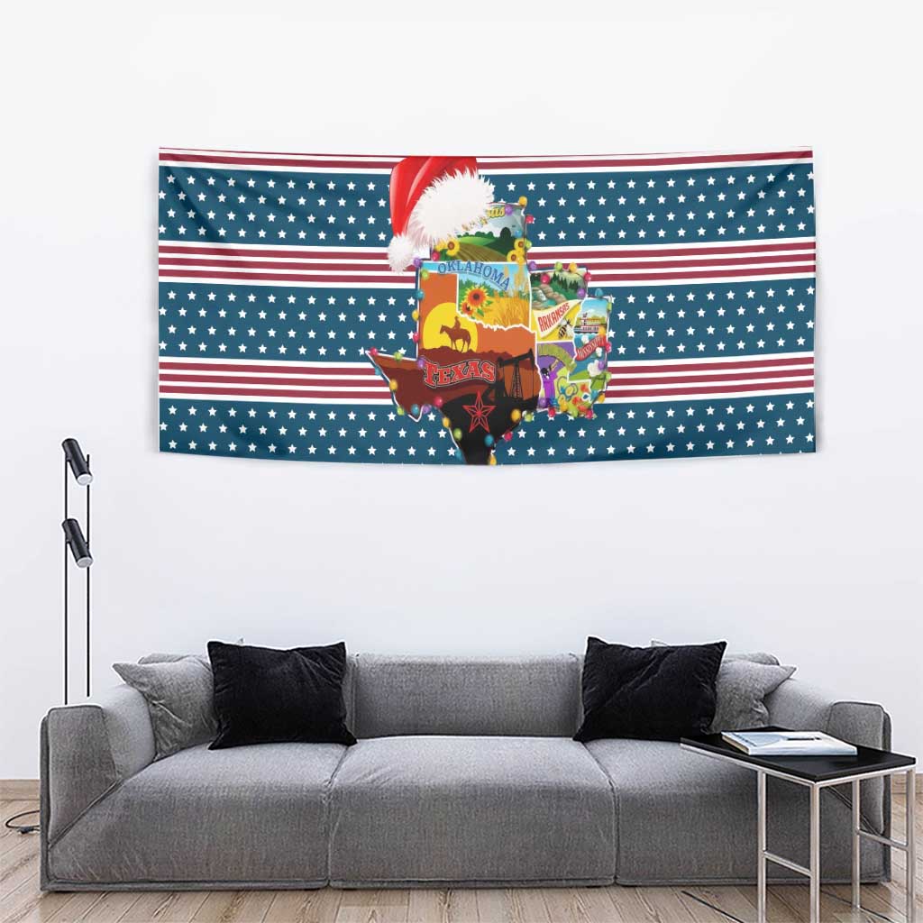 Texas Xmas Christmas Christmas Yall Christmas Tapestry Xmas Holiday Patterns - Wonder Print Shop