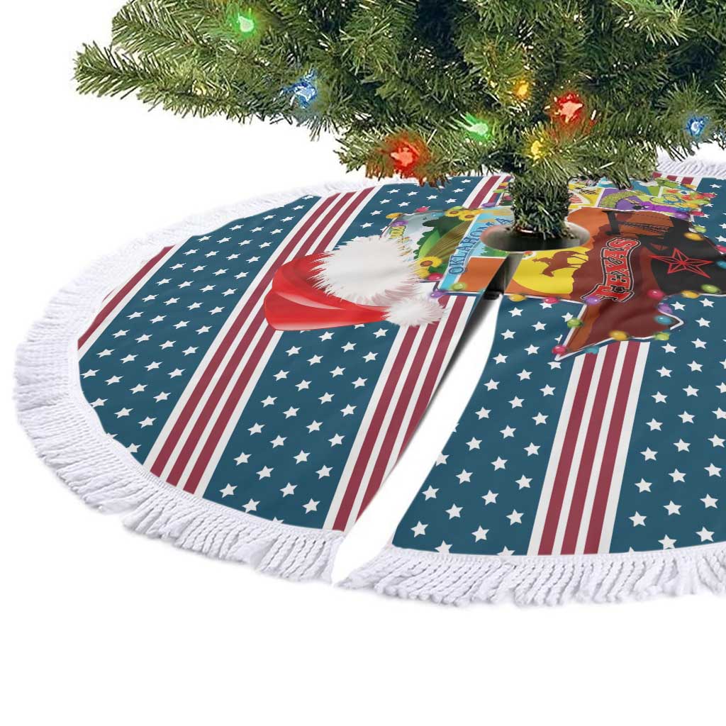 Texas Xmas Christmas Yall Christmas Tree Skirt Xmas Holiday Patterns - Wonder Print Shop