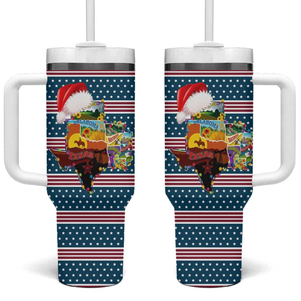 Texas Xmas Christmas Christmas Yall Christmas Tumbler With Handle Xmas Holiday Patterns - Wonder Print Shop