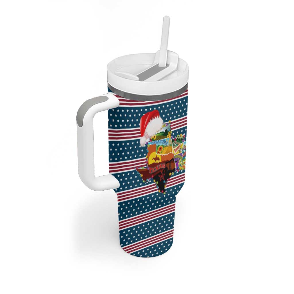 Texas Xmas Christmas Christmas Yall Christmas Tumbler With Handle Xmas Holiday Patterns - Wonder Print Shop
