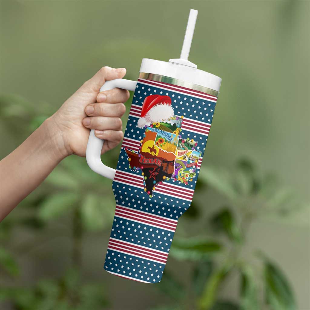 Texas Xmas Christmas Christmas Yall Christmas Tumbler With Handle Xmas Holiday Patterns - Wonder Print Shop