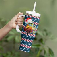 Texas Xmas Christmas Christmas Yall Christmas Tumbler With Handle Xmas Holiday Patterns - Wonder Print Shop