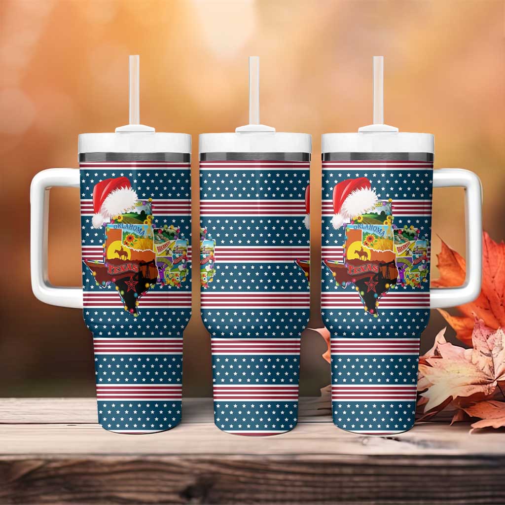 Texas Xmas Christmas Christmas Yall Christmas Tumbler With Handle Xmas Holiday Patterns - Wonder Print Shop