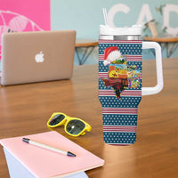 Texas Xmas Christmas Christmas Yall Christmas Tumbler With Handle Xmas Holiday Patterns - Wonder Print Shop