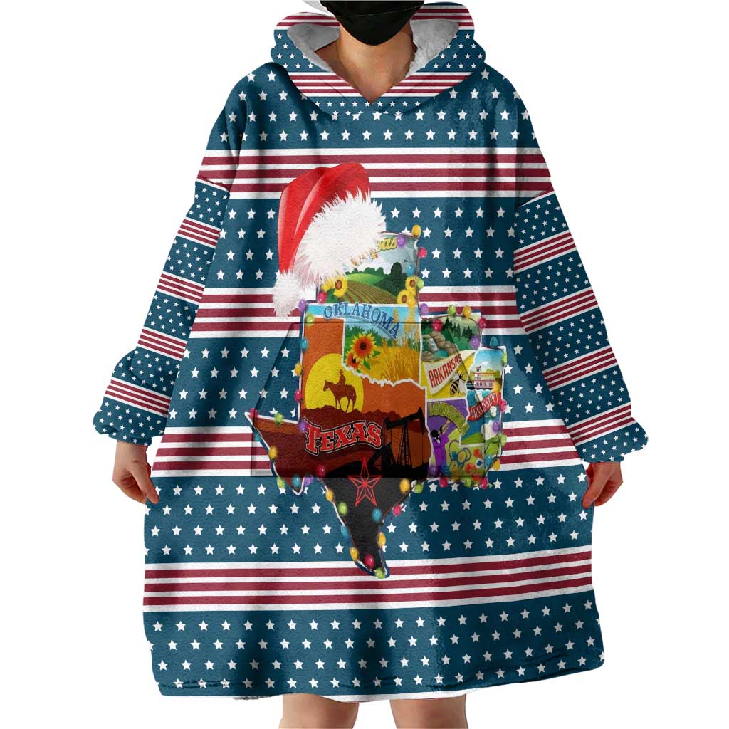 Texas Xmas Christmas Christmas Yall Christmas Wearable Blanket Hoodie Xmas Holiday Patterns - Wonder Print Shop