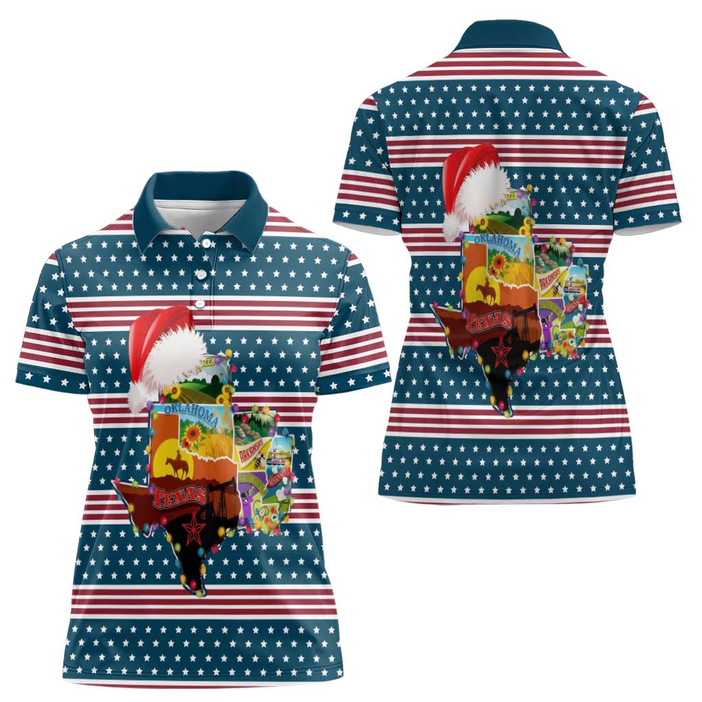 Texas Xmas Christmas Christmas Yall Christmas Women Polo Shirt Xmas Holiday Patterns - Wonder Print Shop