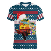 Texas Xmas Christmas Christmas Yall Christmas Women V-Neck T-Shirt Xmas Holiday Patterns - Wonder Print Shop