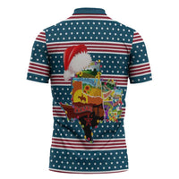 Texas Xmas Christmas Christmas Yall Christmas Zipper Polo Shirt Xmas Holiday Patterns - Wonder Print Shop