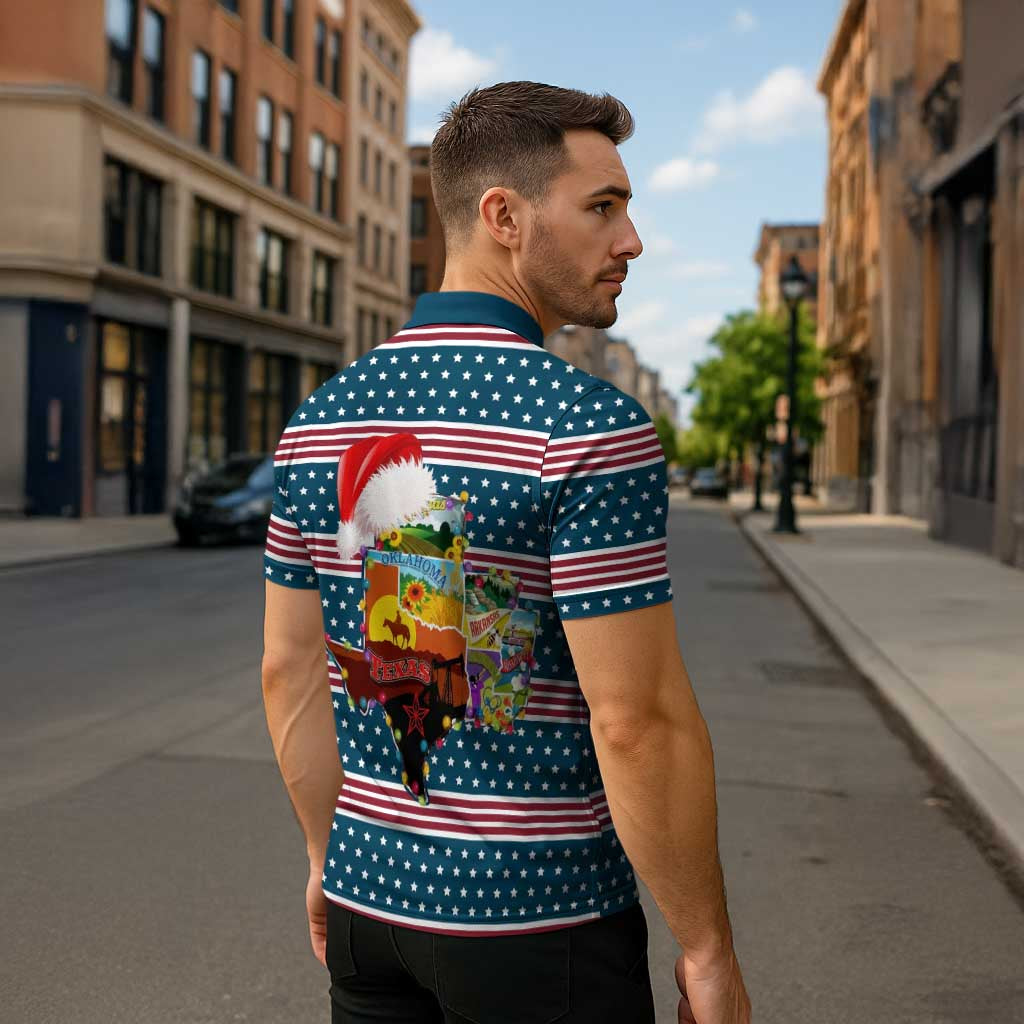 Texas Xmas Christmas Christmas Yall Christmas Zipper Polo Shirt Xmas Holiday Patterns - Wonder Print Shop