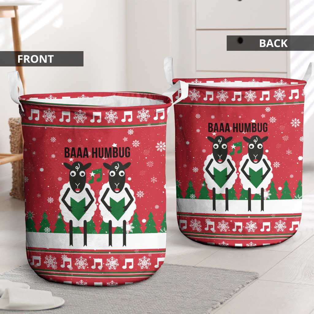 Vintage Sheep Music Christmas Laundry Basket Xmas Holiday Patterns - Wonder Print Shop