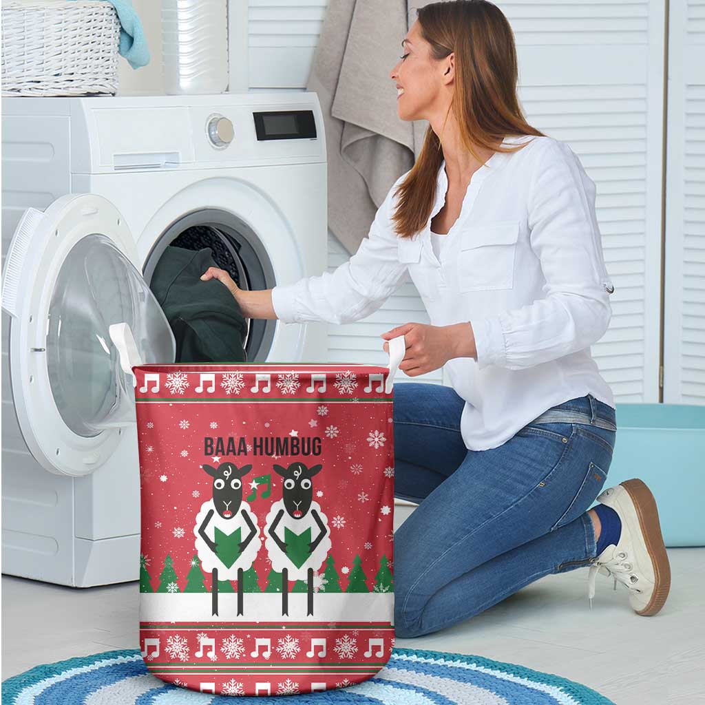Vintage Sheep Music Christmas Laundry Basket Xmas Holiday Patterns - Wonder Print Shop