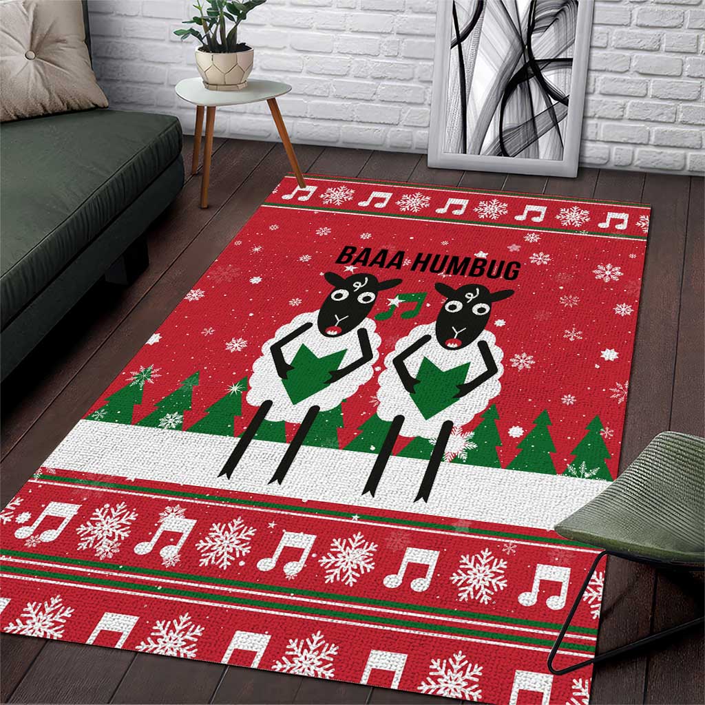 Vintage Sheep Music Christmas Area Rug Xmas Holiday Patterns - Wonder Print Shop
