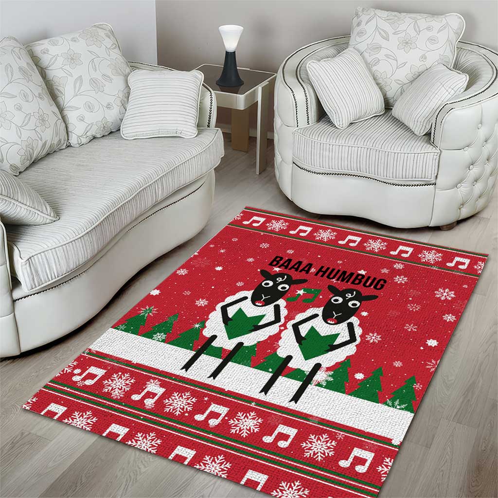 Vintage Sheep Music Christmas Area Rug Xmas Holiday Patterns - Wonder Print Shop