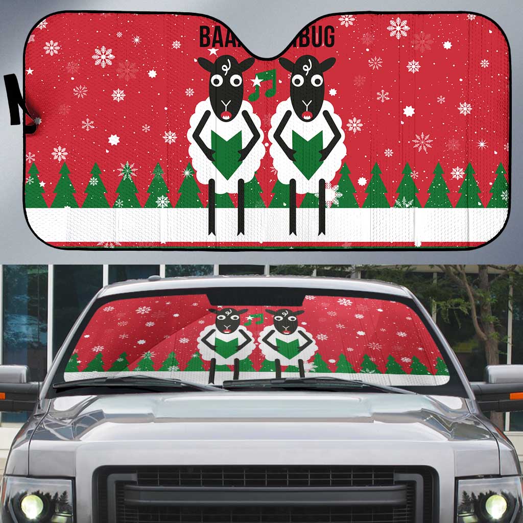 Vintage Sheep Music Christmas Auto Sun Shade Xmas Holiday Patterns - Wonder Print Shop