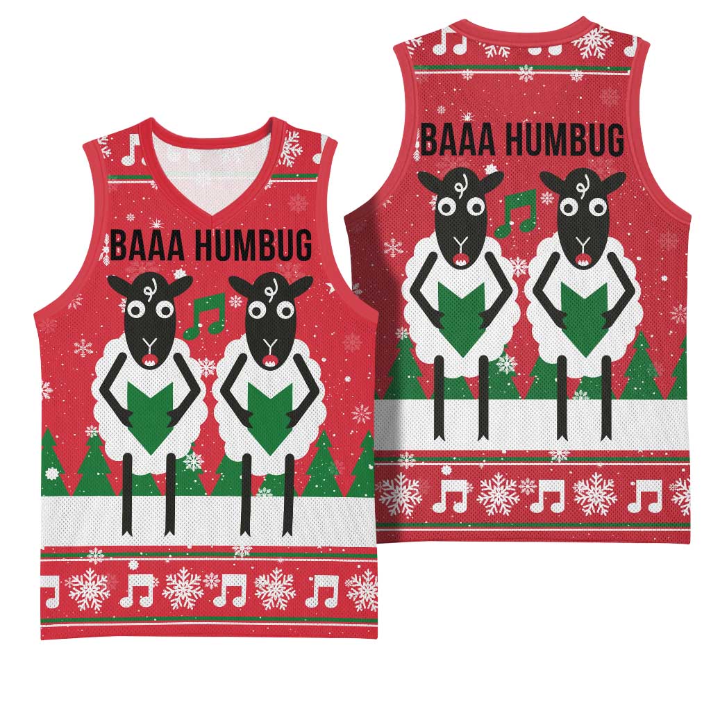 Vintage Sheep Music Christmas Basketball Jersey Xmas Holiday Patterns - Wonder Print Shop