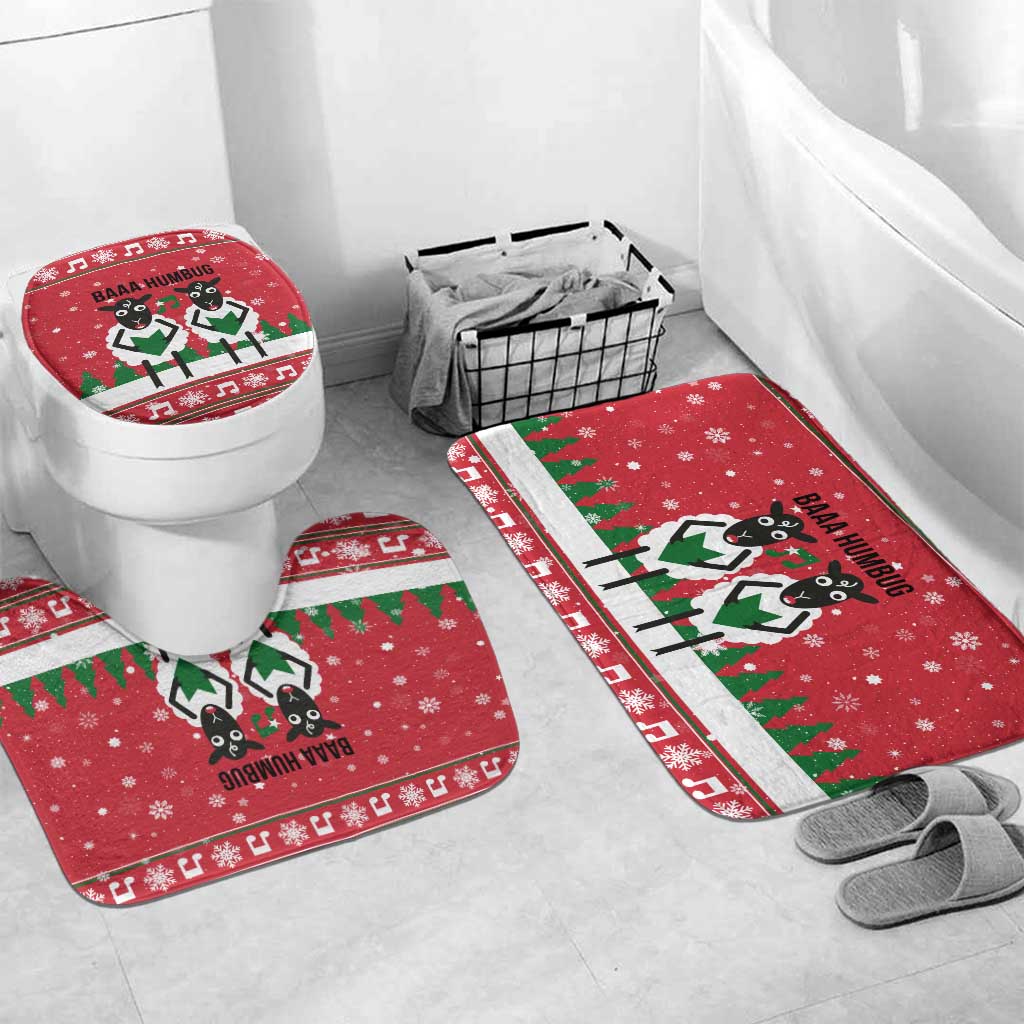 Vintage Sheep Music Christmas Bathroom Set Xmas Holiday Patterns - Wonder Print Shop