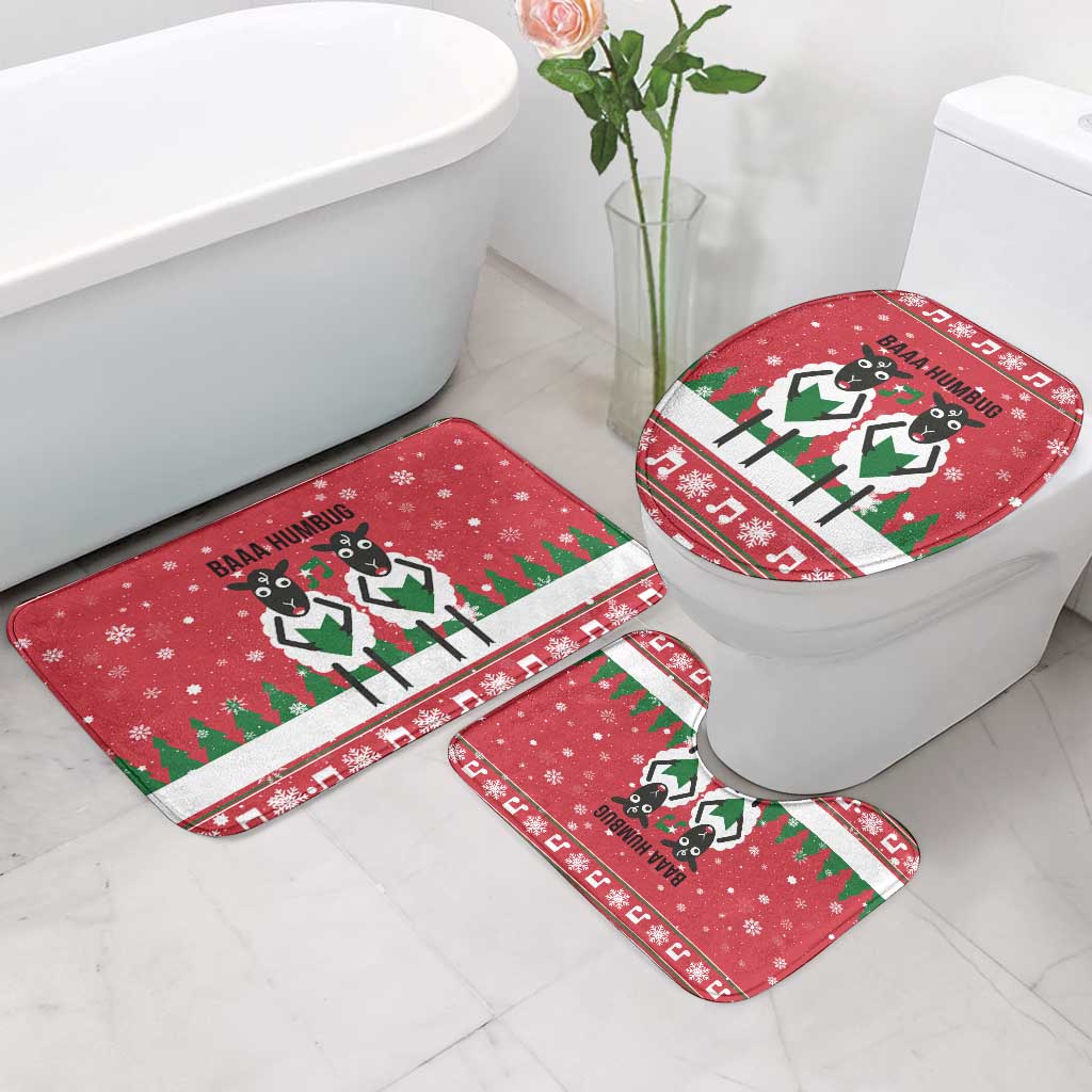 Vintage Sheep Music Christmas Bathroom Set Xmas Holiday Patterns - Wonder Print Shop