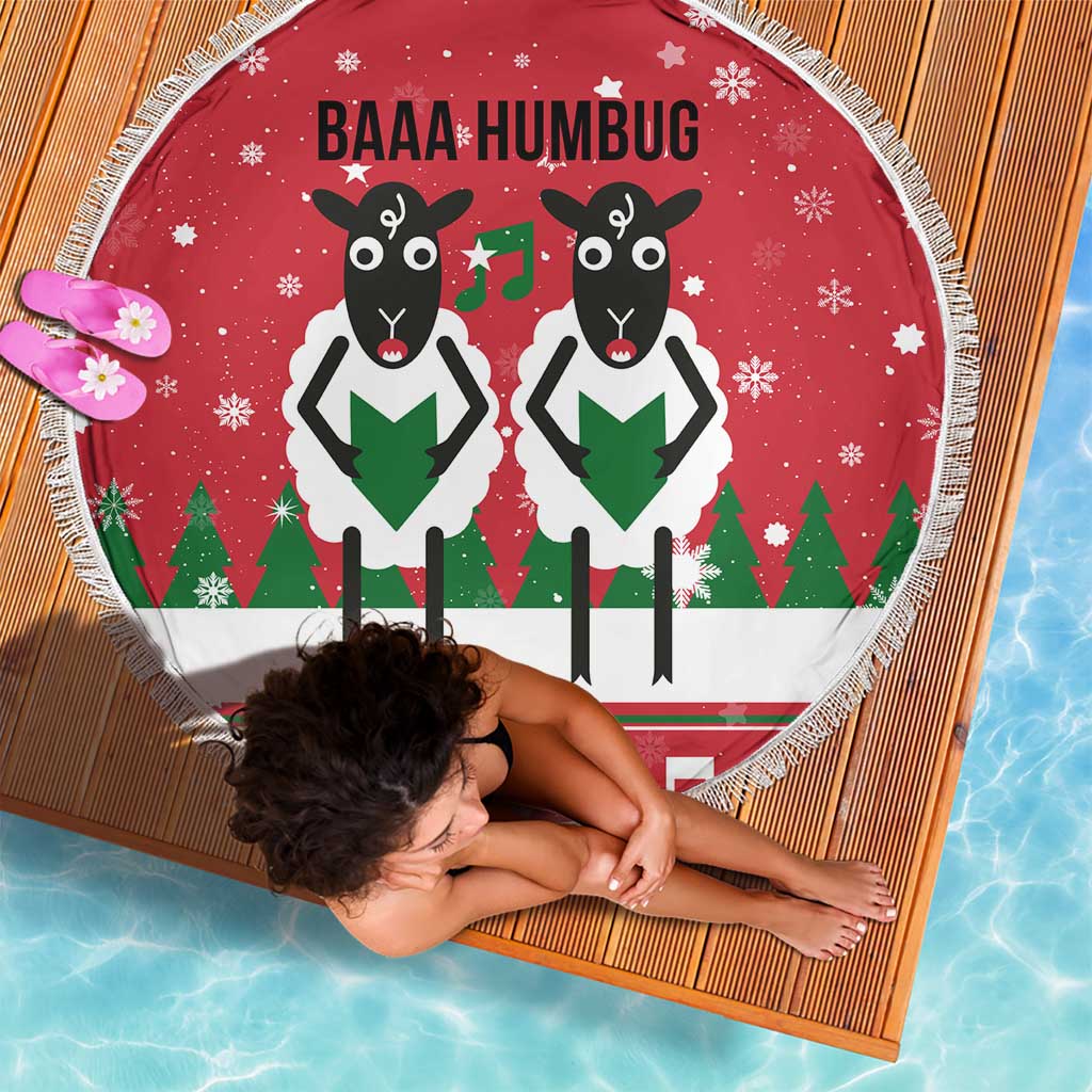 Vintage Sheep Music Christmas Beach Blanket Xmas Holiday Patterns - Wonder Print Shop