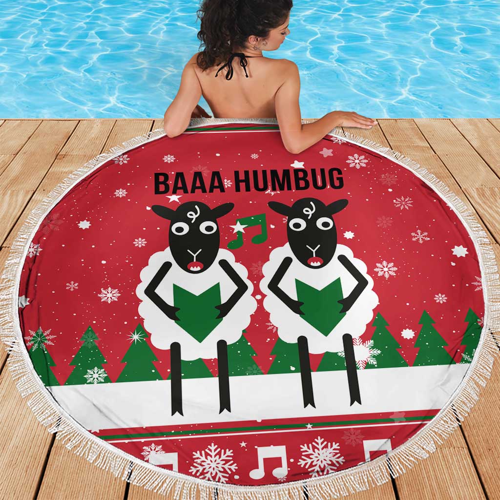 Vintage Sheep Music Christmas Beach Blanket Xmas Holiday Patterns - Wonder Print Shop