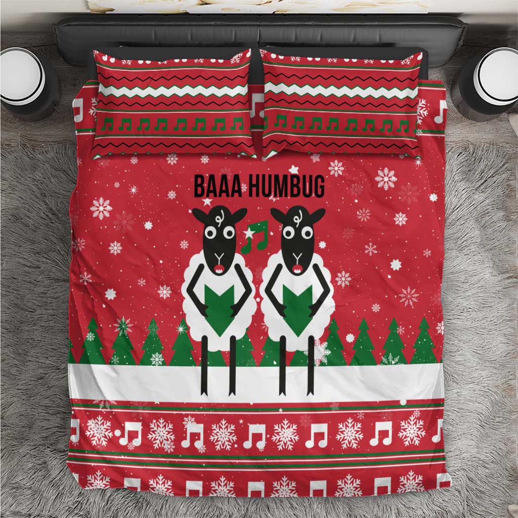 Vintage Sheep Music Christmas Bedding Set Xmas Holiday Patterns - Wonder Print Shop