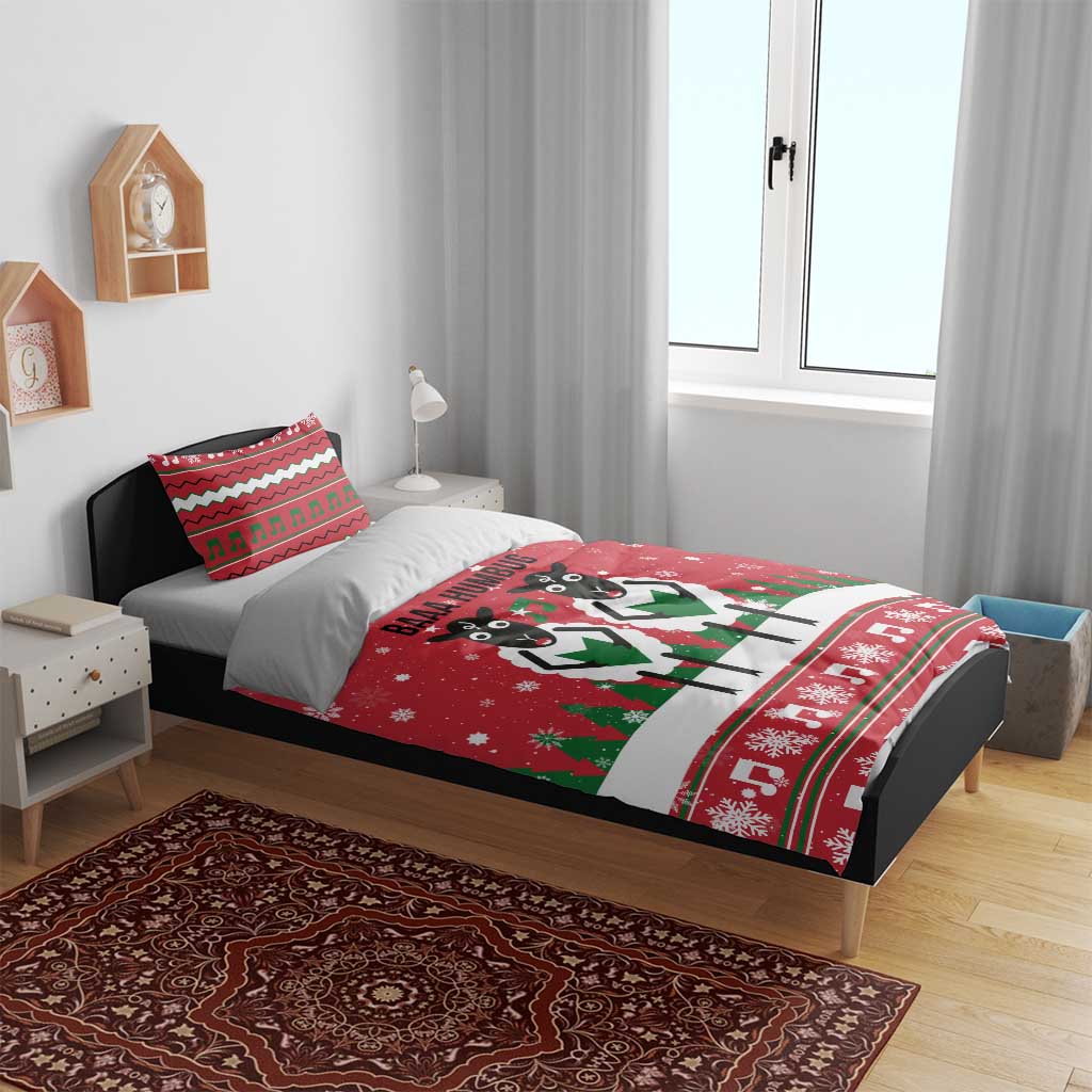 Vintage Sheep Music Christmas Bedding Set Xmas Holiday Patterns - Wonder Print Shop