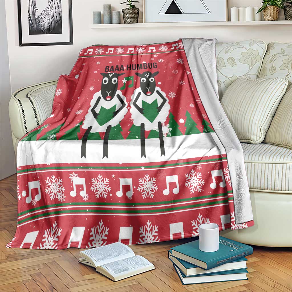 Vintage Sheep Music Christmas Blanket Xmas Holiday Patterns - Wonder Print Shop