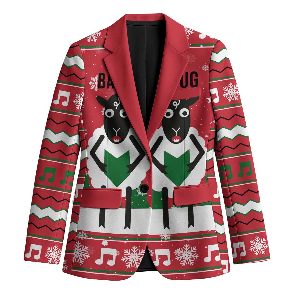 Vintage Sheep Music Christmas Blazer Xmas Holiday Patterns - Wonder Print Shop