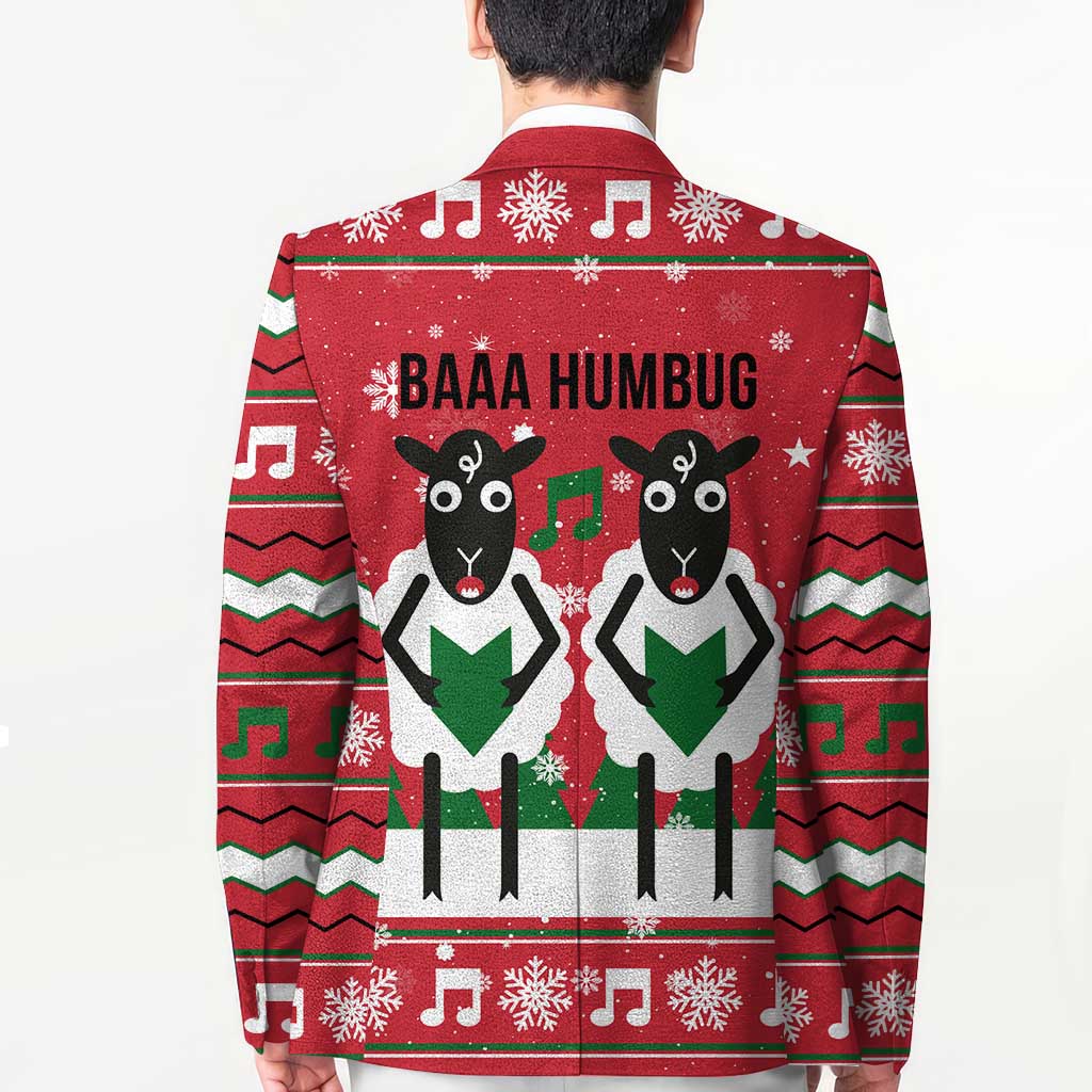 Vintage Sheep Music Christmas Blazer Xmas Holiday Patterns - Wonder Print Shop