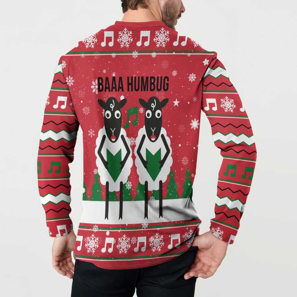 Vintage Sheep Music Christmas Button Sweatshirt Xmas Holiday Patterns - Wonder Print Shop