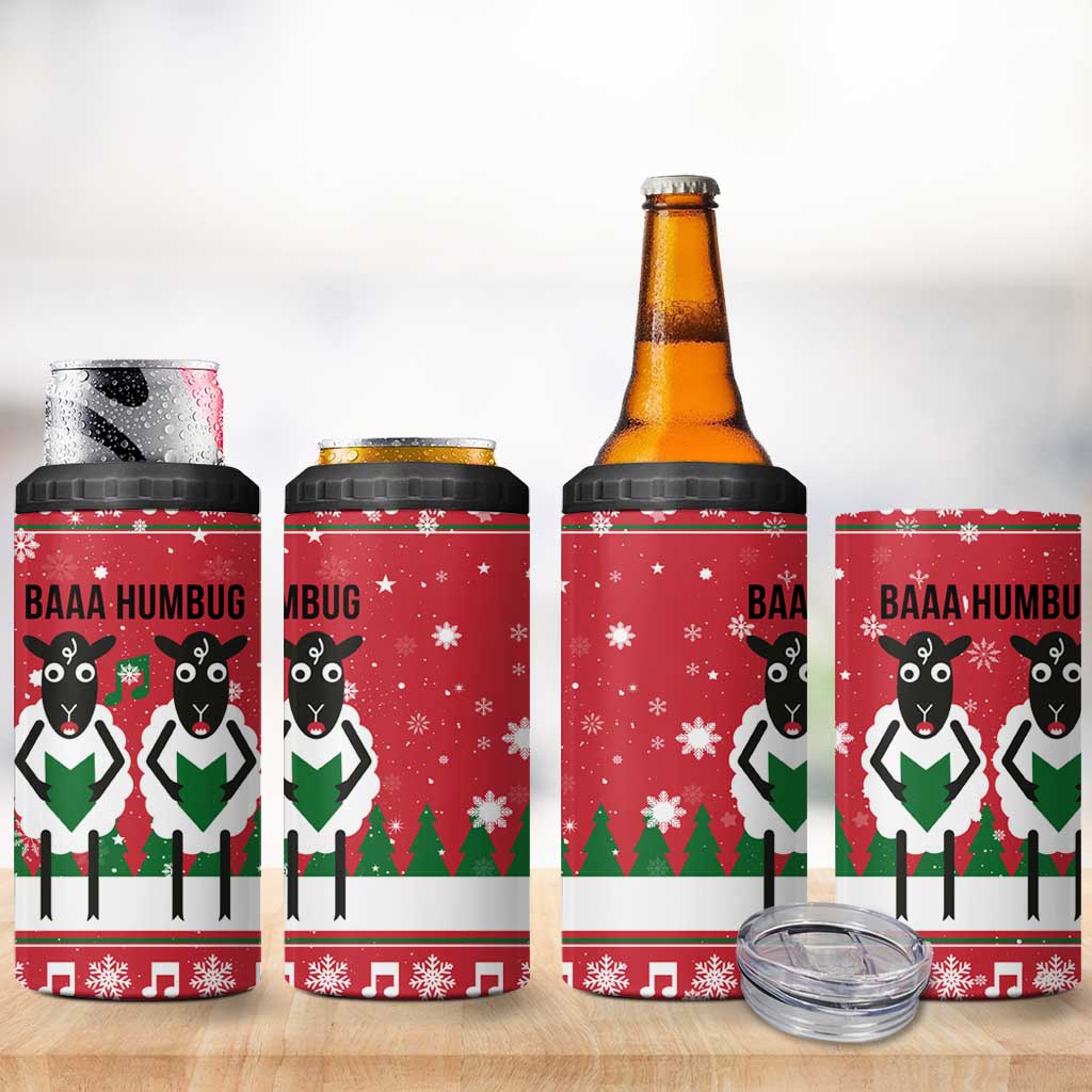 Vintage Sheep Music Christmas 4 in 1 Can Cooler Tumbler Xmas Holiday Patterns - Wonder Print Shop