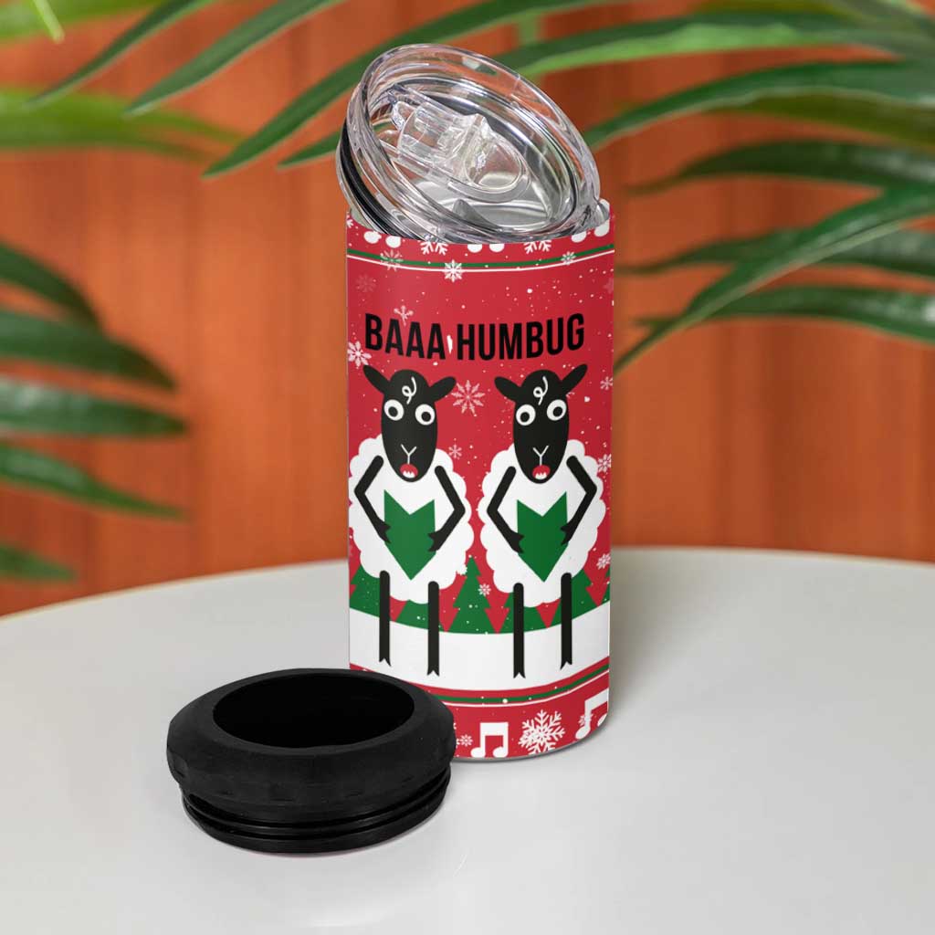 Vintage Sheep Music Christmas 4 in 1 Can Cooler Tumbler Xmas Holiday Patterns - Wonder Print Shop