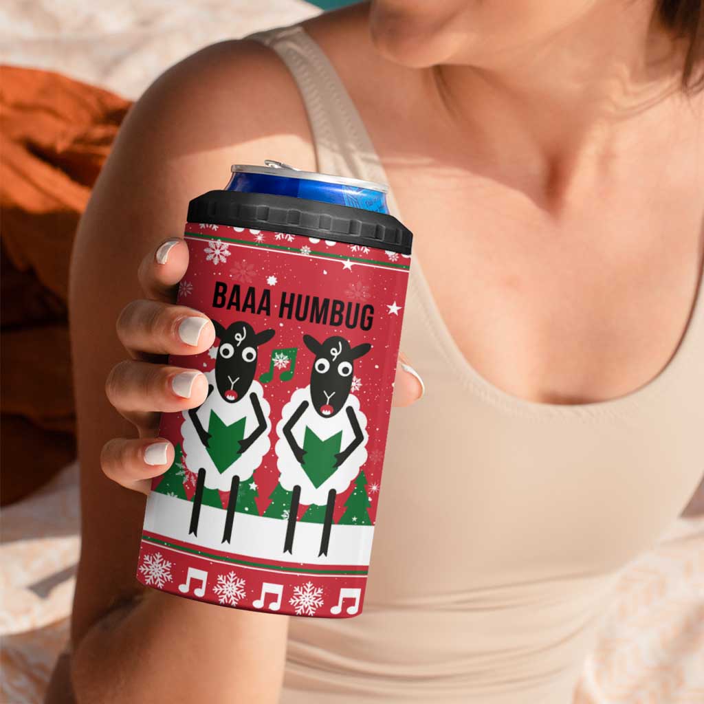 Vintage Sheep Music Christmas 4 in 1 Can Cooler Tumbler Xmas Holiday Patterns - Wonder Print Shop